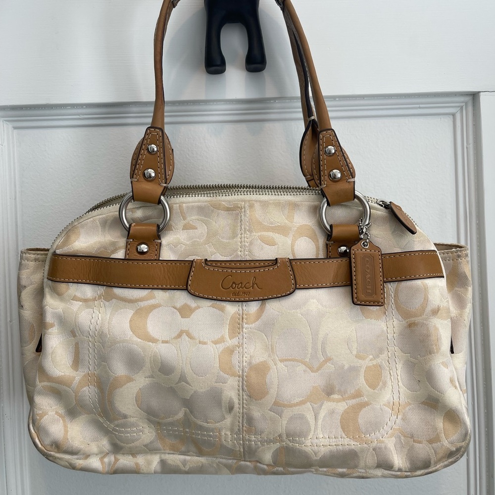 Coach signature print purse